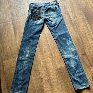 Diesel Women's Distressed Light-Mid Blue Skinny Jeans